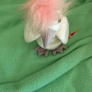 Ty Plush Cockatoo with Pink Crest